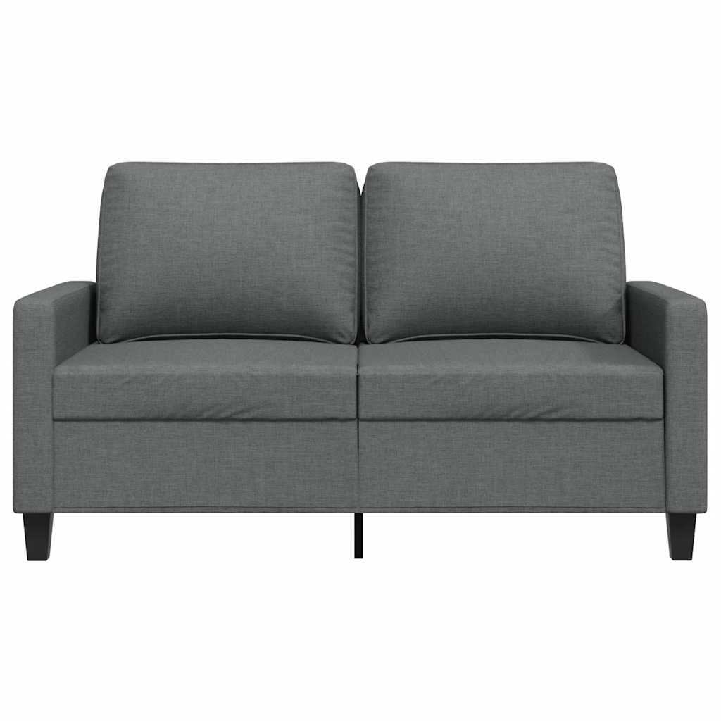 Tweezitsbank 120 cm stof donkergrijs