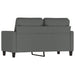 Tweezitsbank 120 cm stof donkergrijs