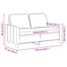 Tweezitsbank 120 cm stof donkergrijs