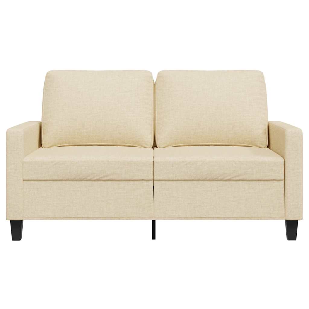 Tweezitsbank 120 cm stof crèmekleurig