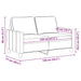 Tweezitsbank 120 cm stof crèmekleurig