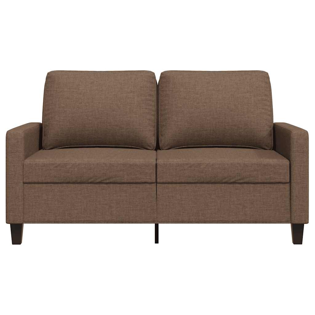 Tweezitsbank 120 cm stof bruin