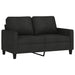 Tweezitsbank 120 cm stof zwart