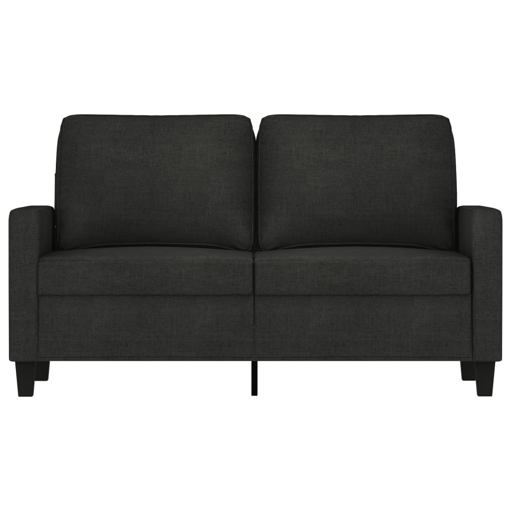 Tweezitsbank 120 cm stof zwart