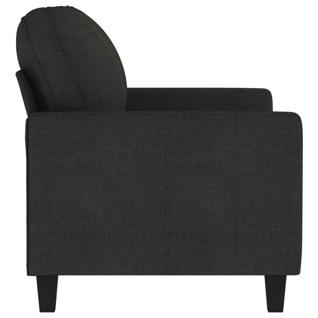 Tweezitsbank 120 cm stof zwart