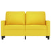 Tweezitsbank 120 cm stof lichtgeel
