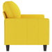 Tweezitsbank 120 cm stof lichtgeel