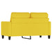Tweezitsbank 120 cm stof lichtgeel