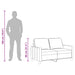 Tweezitsbank 120 cm stof lichtgeel