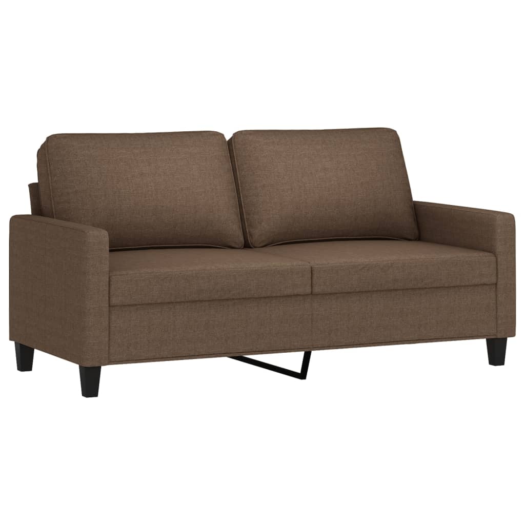 Tweezitsbank 140 cm stof bruin
