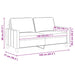 Tweezitsbank 140 cm stof bruin