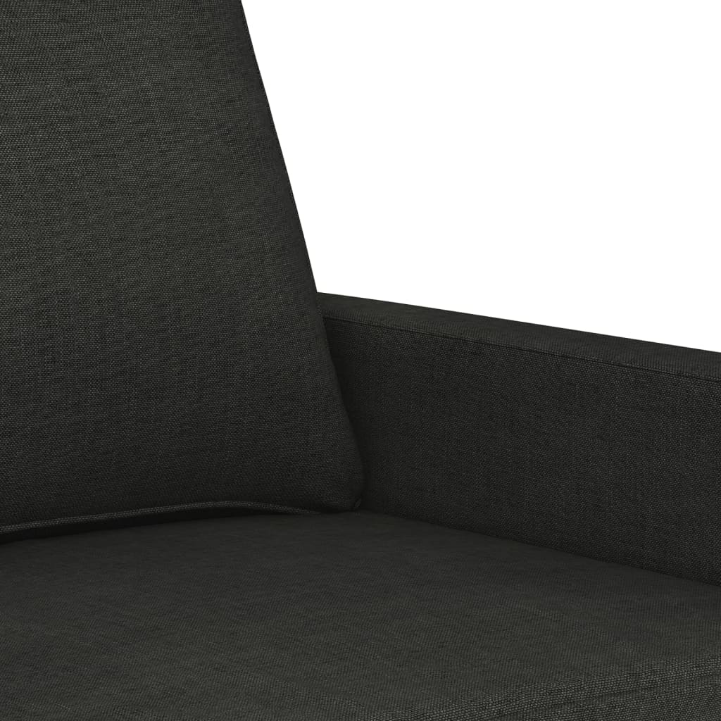 Tweezitsbank 140 cm stof zwart