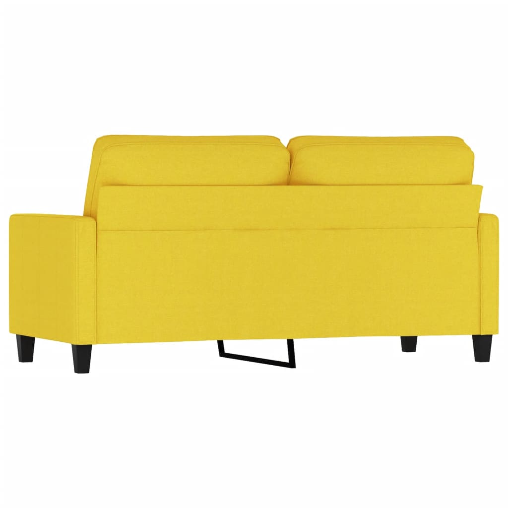 Tweezitsbank 140 cm stof lichtgeel