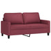 Tweezitsbank 140 cm stof wijnrood
