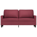 Tweezitsbank 140 cm stof wijnrood