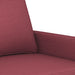 Tweezitsbank 140 cm stof wijnrood
