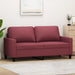 Tweezitsbank 140 cm stof wijnrood