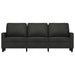 Driezitsbank 180 cm stof zwart