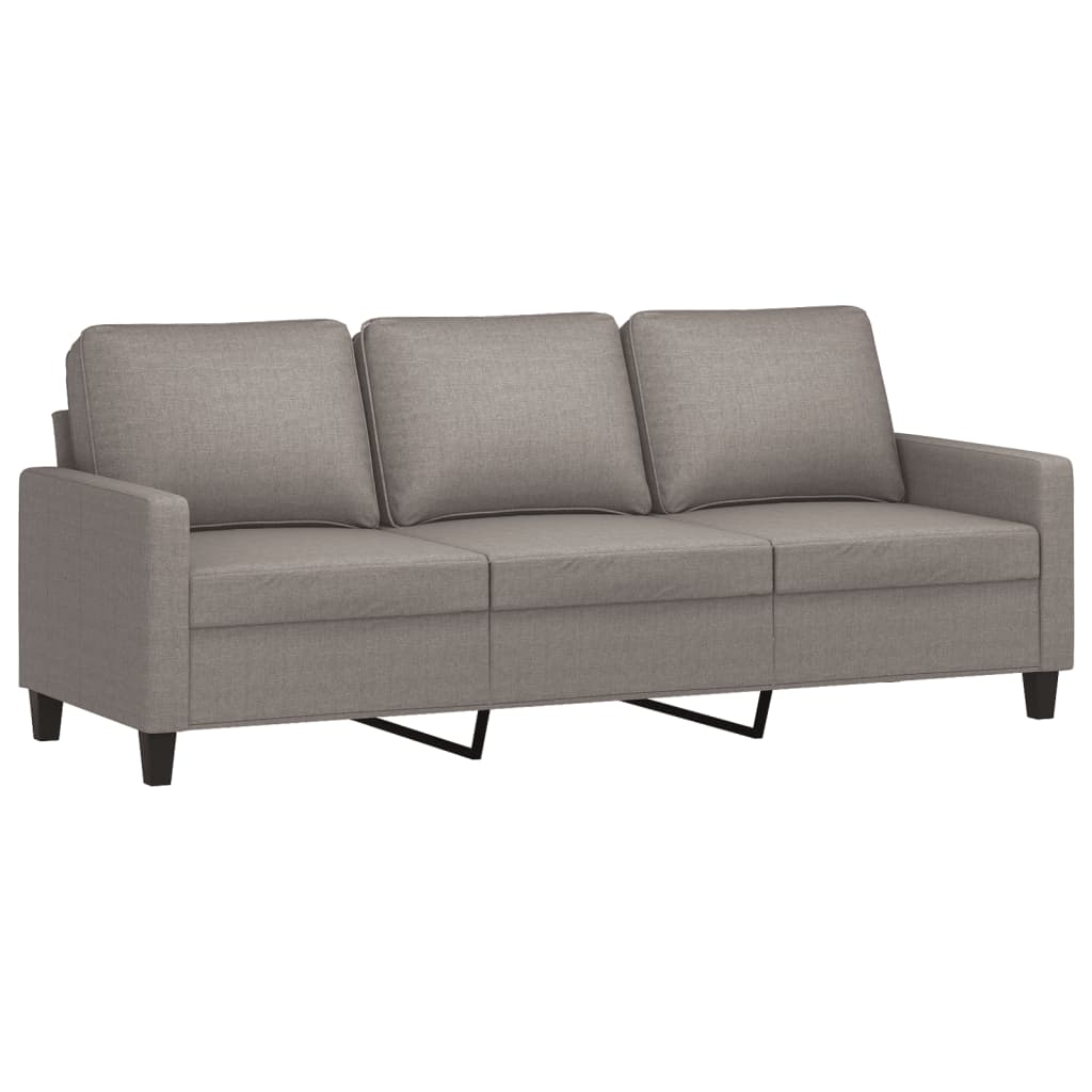 Driezitsbank 180 cm stof taupe