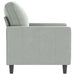 Fauteuil 60 cm fluweel lichtgrijs
