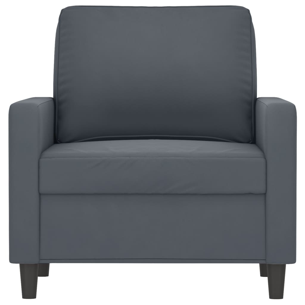 Fauteuil 60 cm fluweel donkergrijs