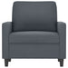 Fauteuil 60 cm fluweel donkergrijs