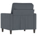 Fauteuil 60 cm fluweel donkergrijs