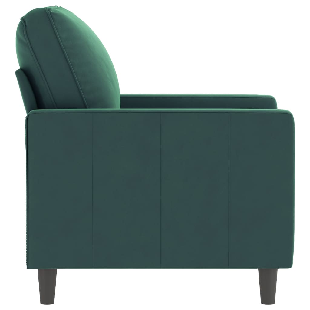 Fauteuil 60 cm fluweel donkergroen