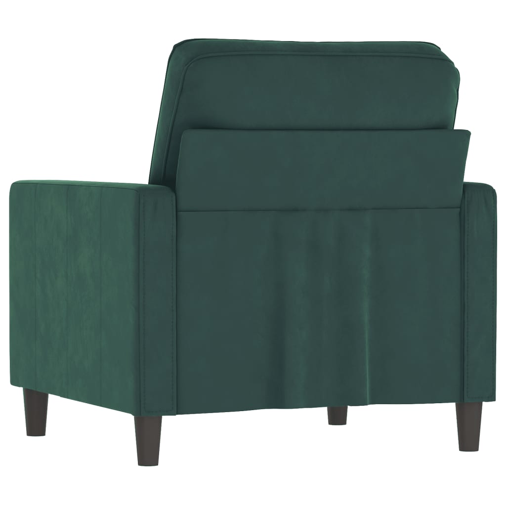 Fauteuil 60 cm fluweel donkergroen