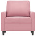 Fauteuil 60 cm fluweel roze