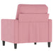 Fauteuil 60 cm fluweel roze