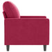 Fauteuil 60 cm fluweel wijnrood