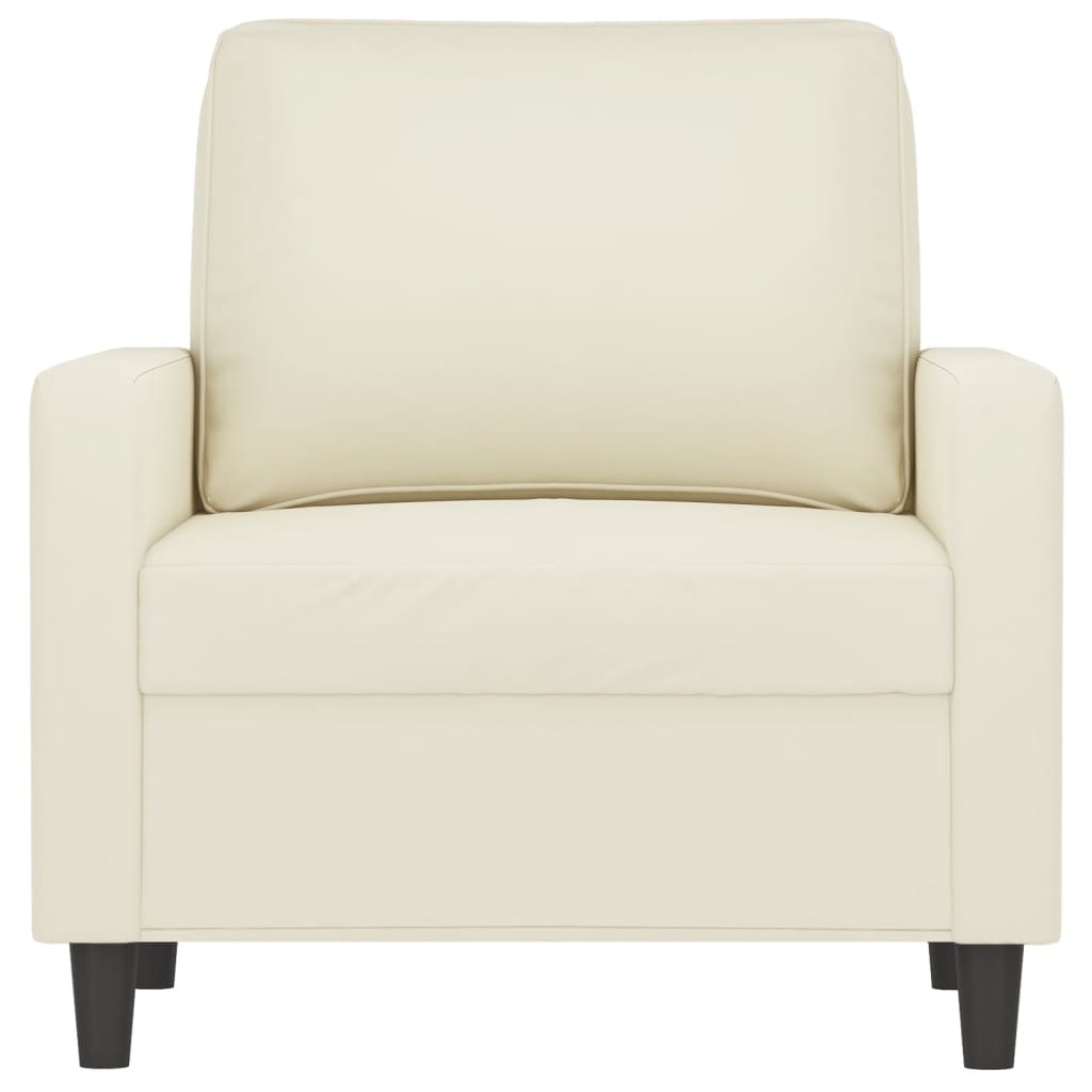 Fauteuil 60 cm fluweel crèmekleurig