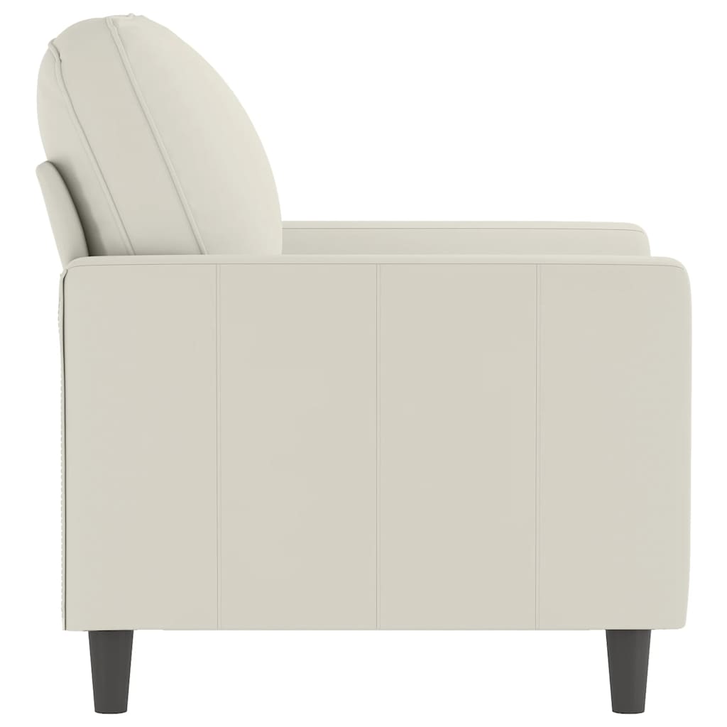 Fauteuil 60 cm fluweel crèmekleurig