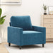 Fauteuil 60 cm fluweel blauw