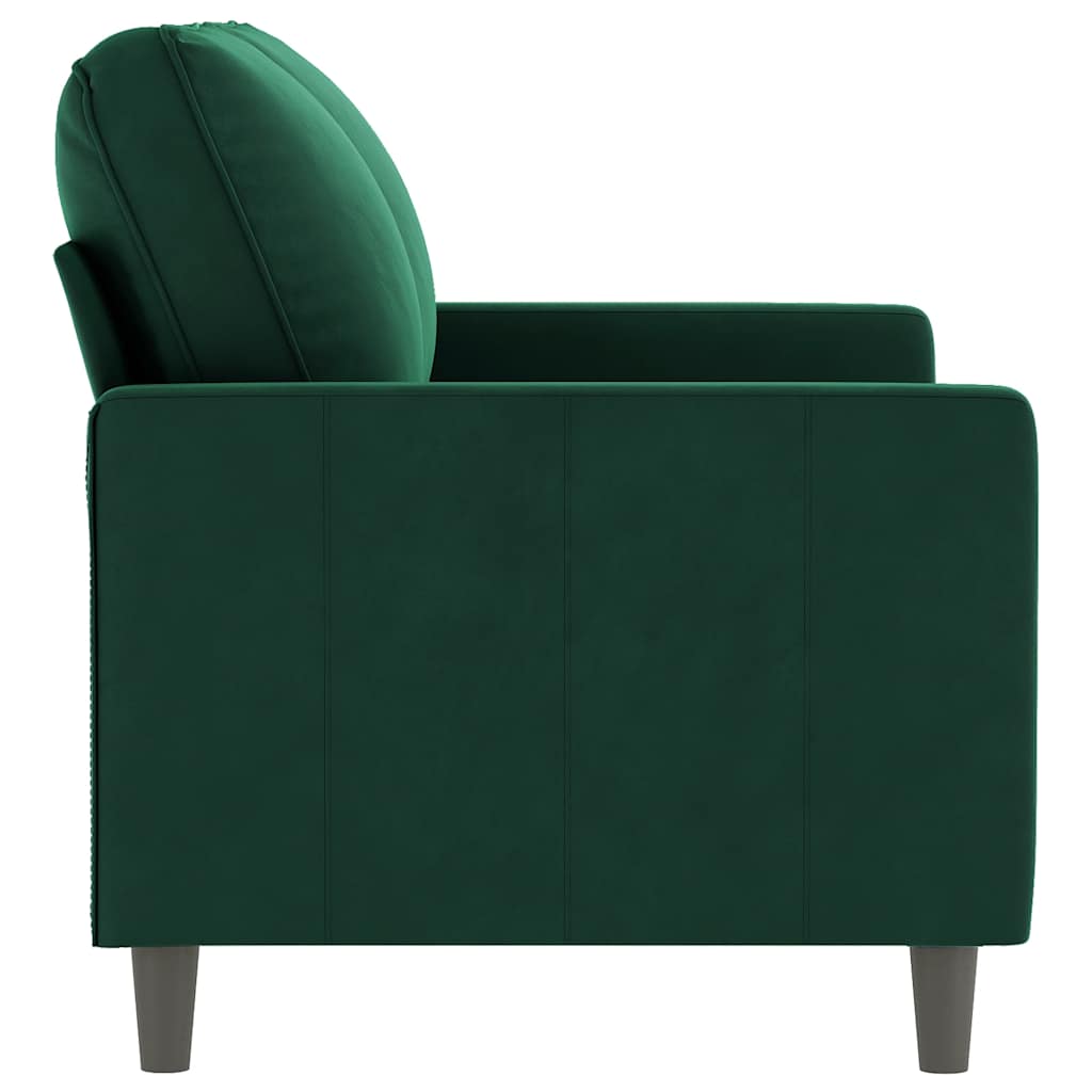 Tweezitsbank 120 cm fluweel donkergroen