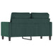 Tweezitsbank 120 cm fluweel donkergroen