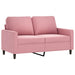 Tweezitsbank 120 cm fluweel roze