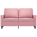 Tweezitsbank 120 cm fluweel roze