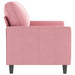 Tweezitsbank 120 cm fluweel roze