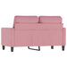 Tweezitsbank 120 cm fluweel roze