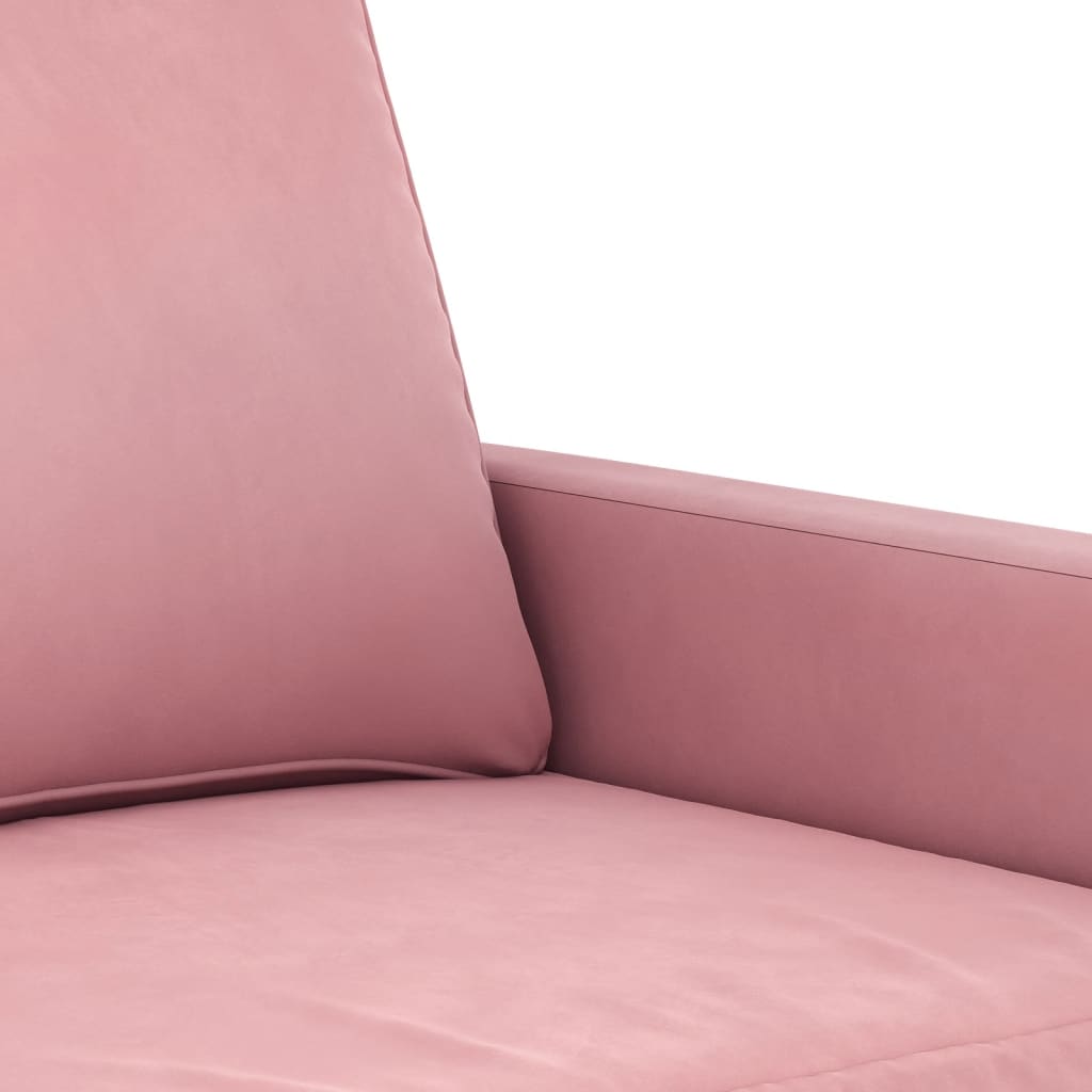 Tweezitsbank 120 cm fluweel roze