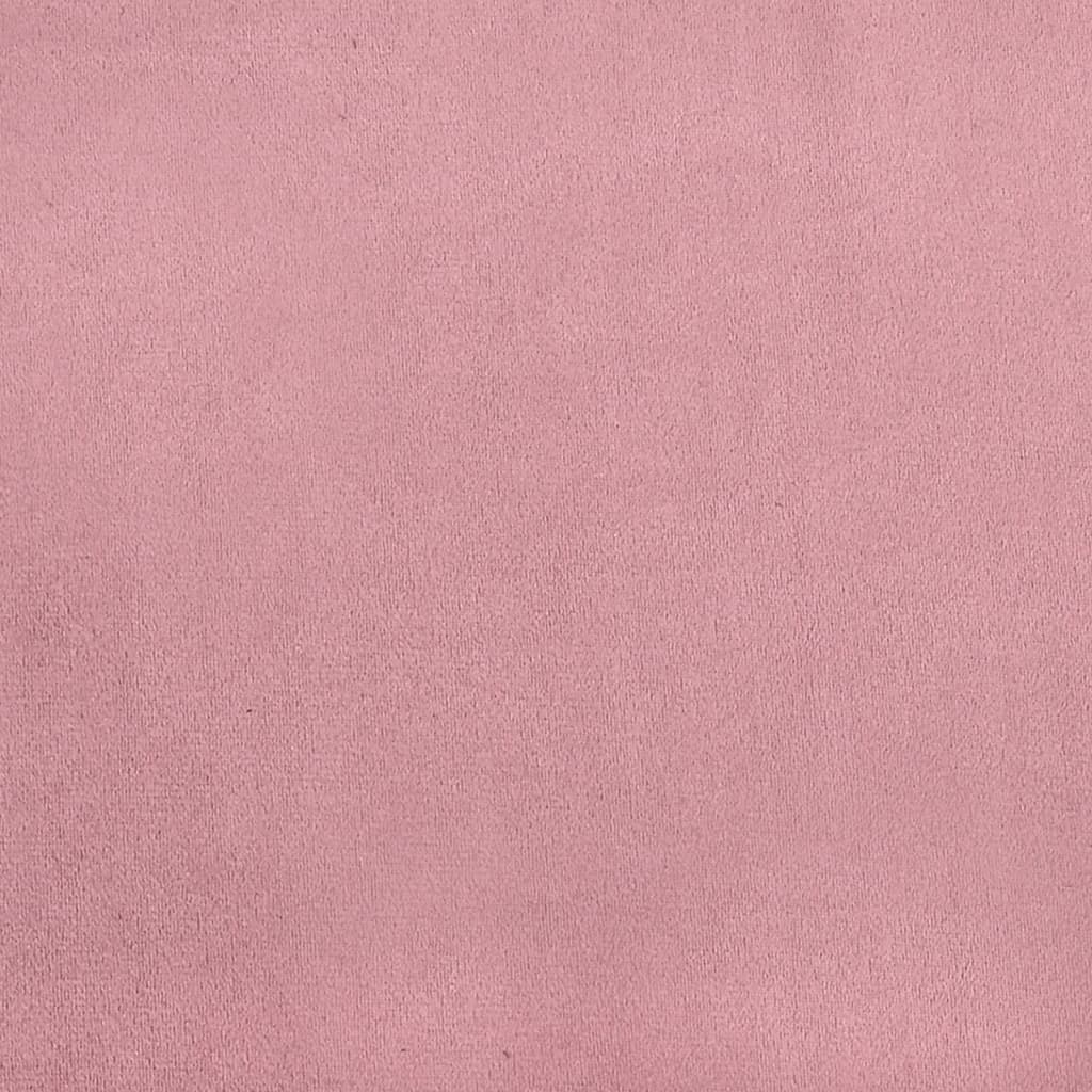 Tweezitsbank 120 cm fluweel roze