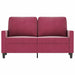 Tweezitsbank 120 cm fluweel wijnrood