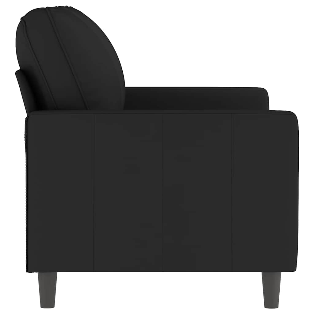 Tweezitsbank 120 cm fluweel zwart