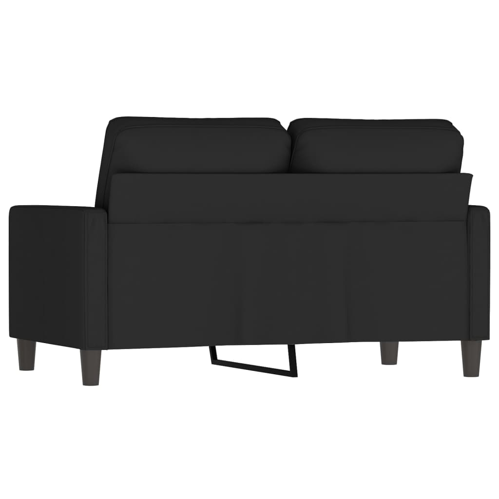 Tweezitsbank 120 cm fluweel zwart