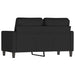 Tweezitsbank 120 cm fluweel zwart