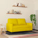 Tweezitsbank 120 cm fluweel geel
