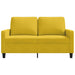 Tweezitsbank 120 cm fluweel geel