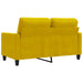Tweezitsbank 120 cm fluweel geel